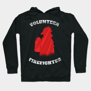 Volunteer Firefighter I Red Thin Line Hoodie